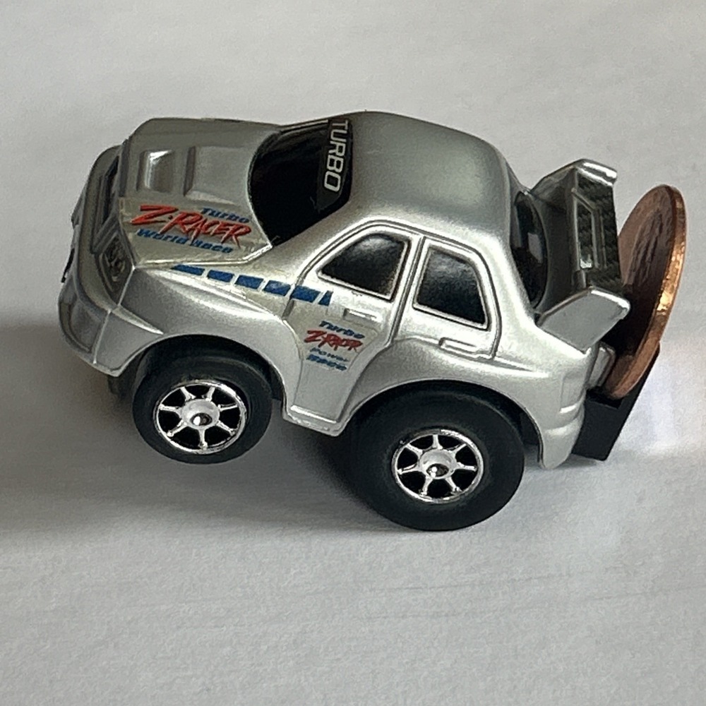 Vintage Silverlit Nano Autos No.022 Silver Subaru Impreza WRX Penny Racer Toy